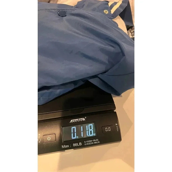 Vintage Trax Men’s Medium Blue White Button Down Varsity Bomber Jacket Quilted - Picture 10 of 11